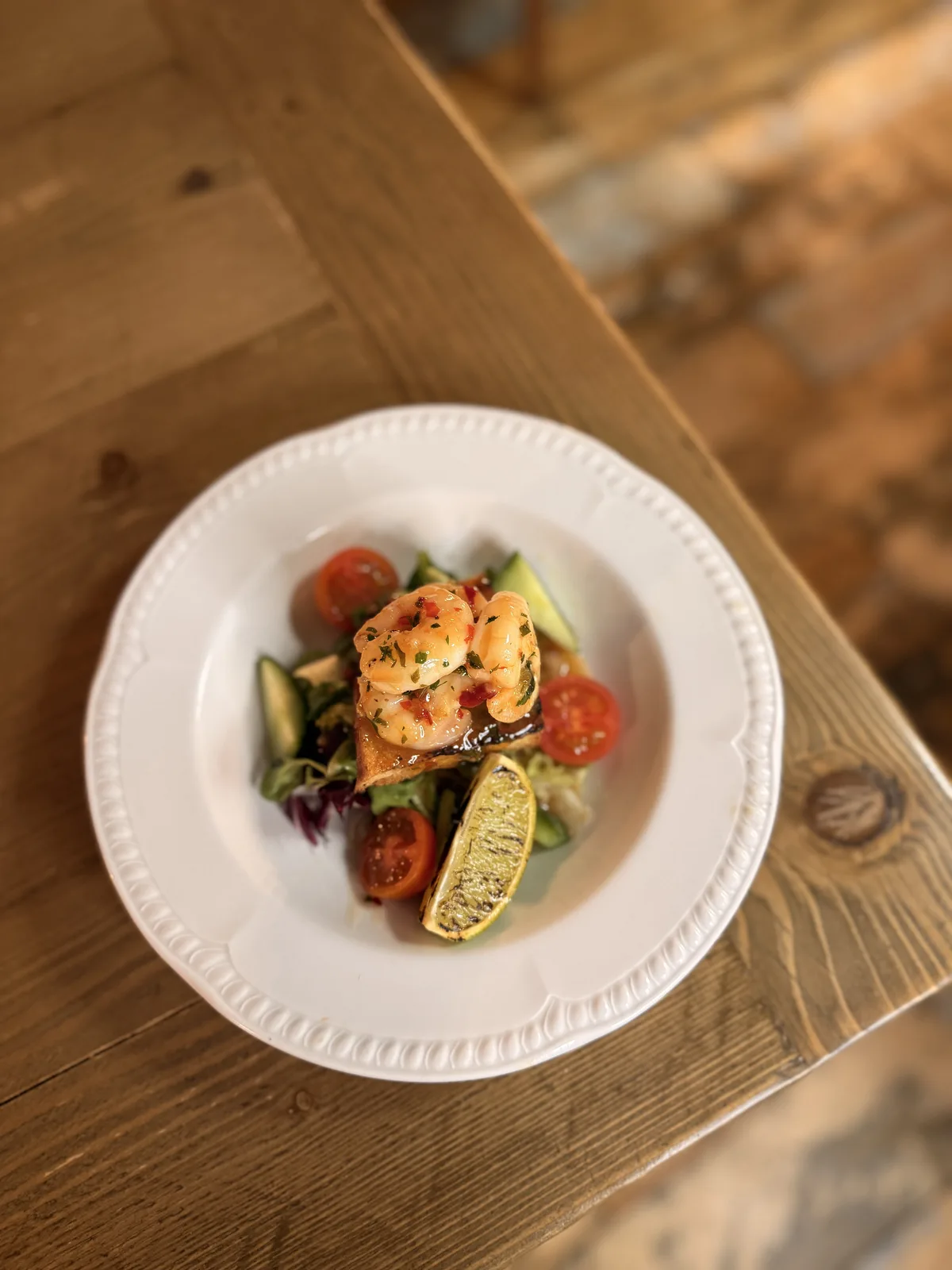 A prawn starter from our kitchen